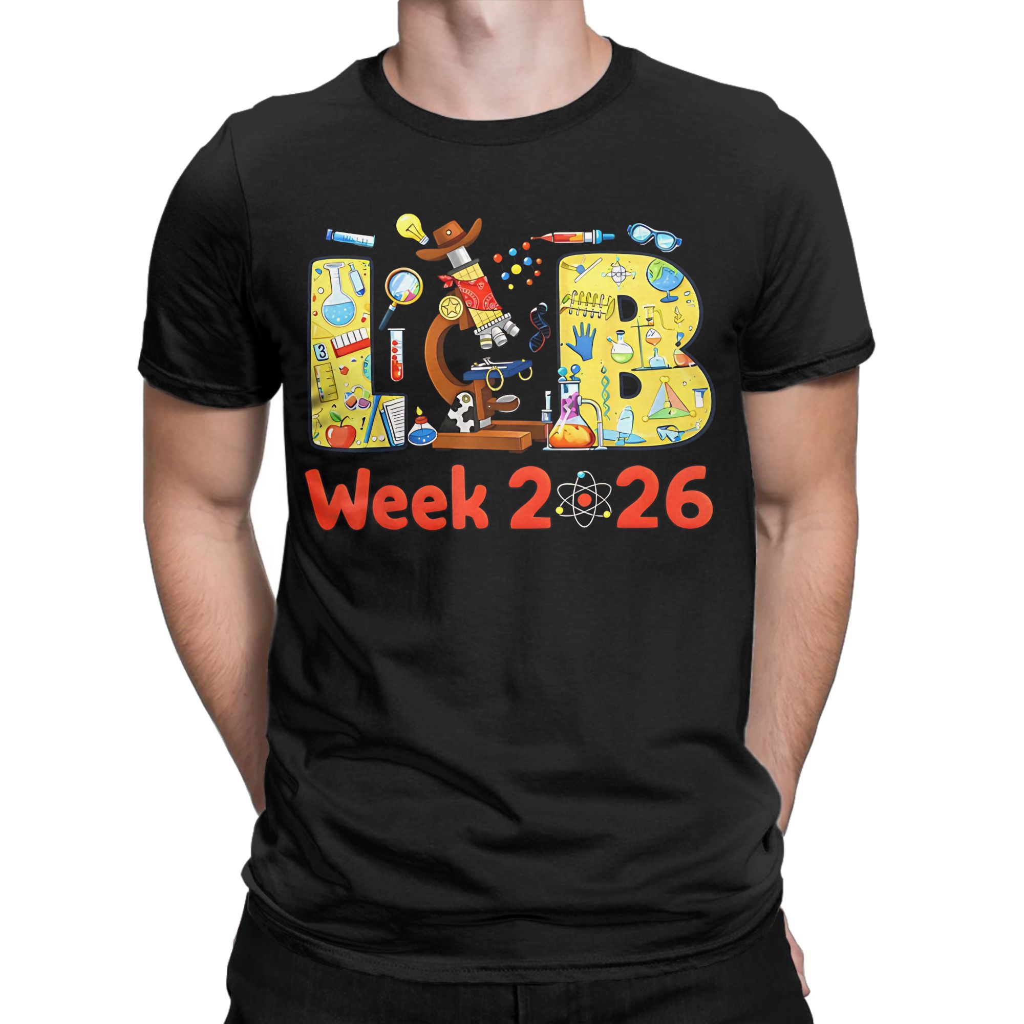 Medical Lab Week 2026 - T-shirt 100% coton pour homme, motif