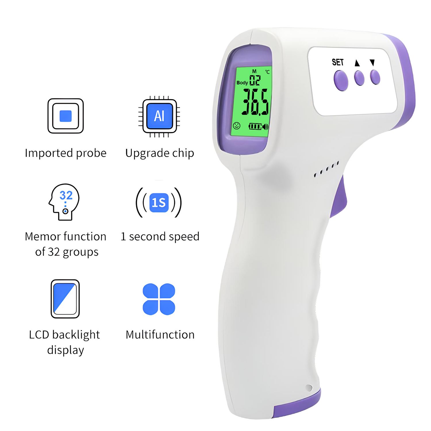 Digital Thermometer Infrared - Thermomètre frontal numérique sans contact pour