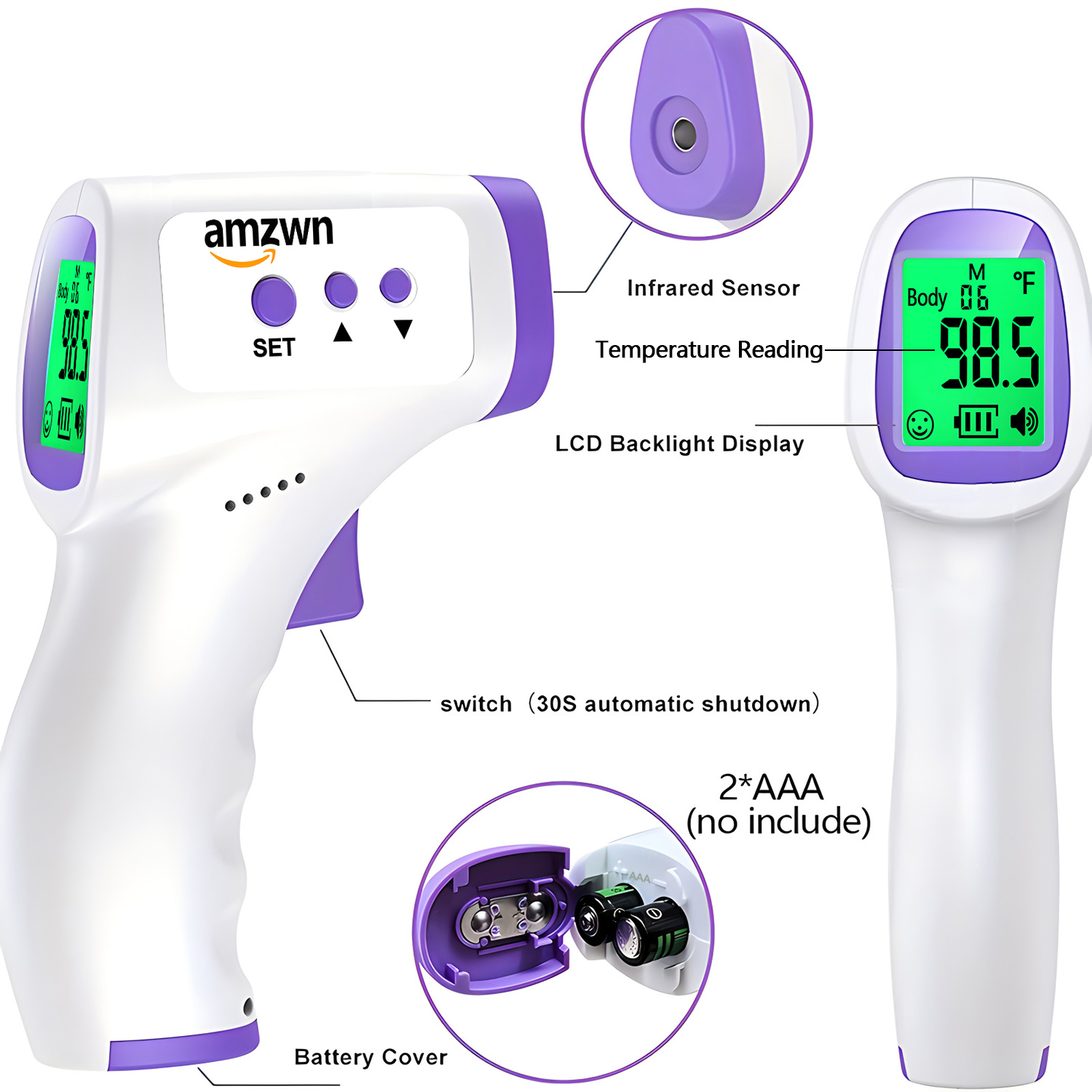 Digital Thermometer Infrared - Thermomètre corporel sans contact pour enfants